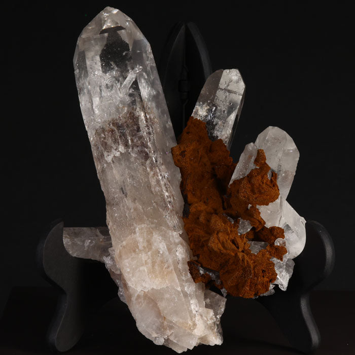 1050g Extra Large Quartz Crystal with Hematite title=