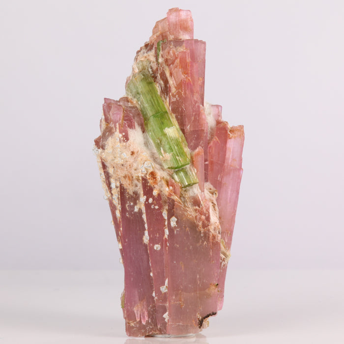 257ct Pink Tanzanite Crystal & Tremolite Mineral Specimen title=