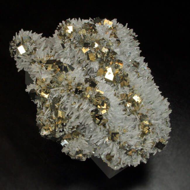 Museum Quality Pyrite & Quartz from Peru title=