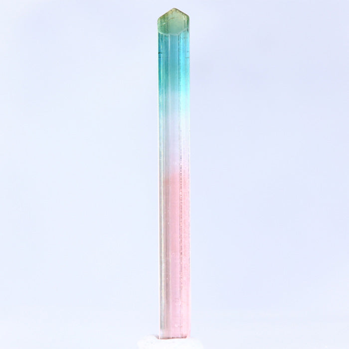 8.59ct Tall Tri Color Pastel Tourmaline Crystal title=