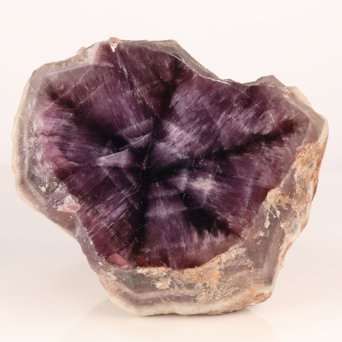 360g White Shell Trapiche Amethyst Crystal from Brazil title=